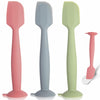 MAIKKB Diaper Spatula 3 Pack Baby Diaper Cream Spatula Soft Silicone Baby Butt Paste Spatula Brush Diaper Paste Spatula,Diaper C
