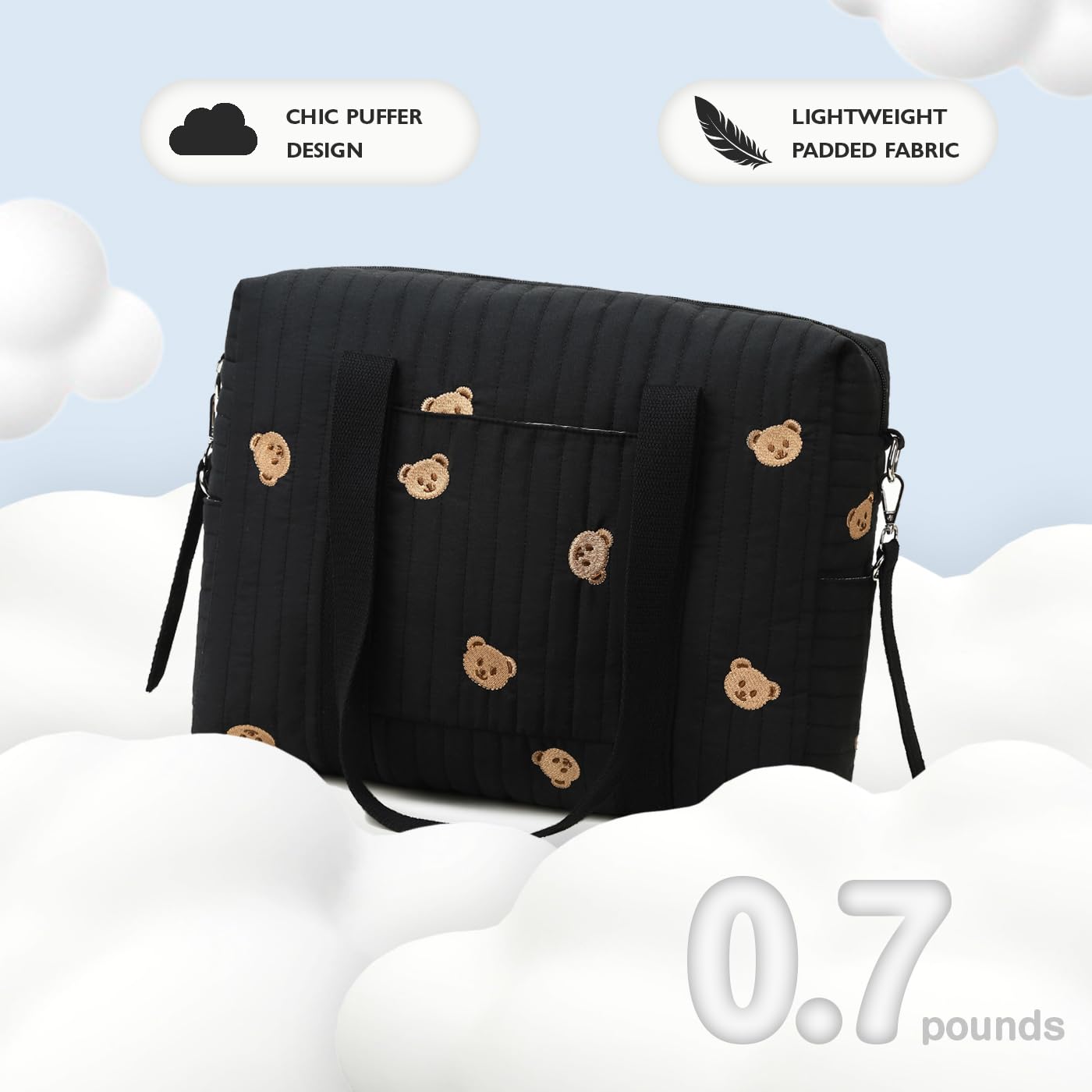 Loradi Convertible Diaper Bag Tote With Insulated Pockets And Stroller Hooks For Travel Newborn