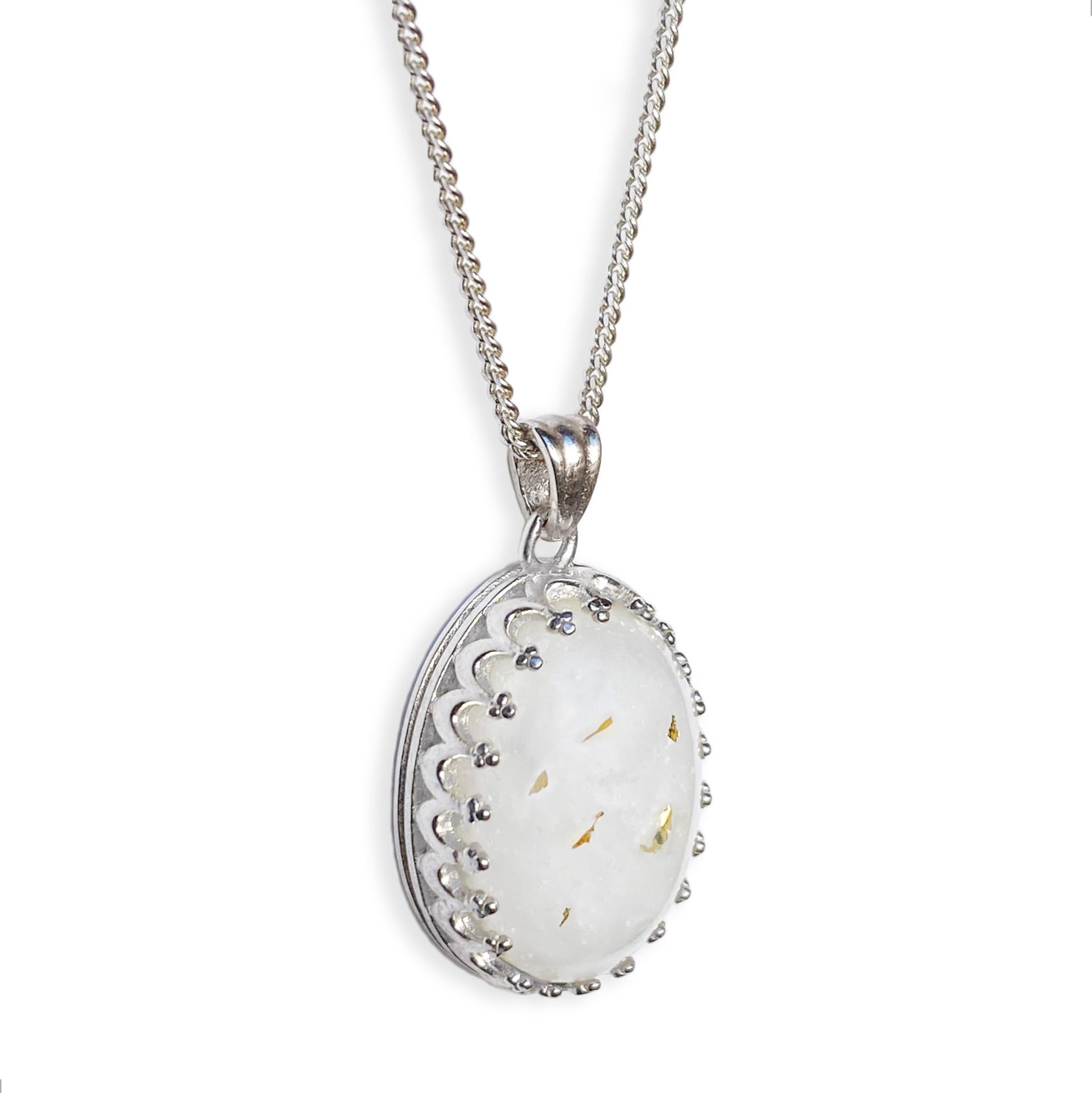 Milky Treasures Crown Necklace DIY Breastmilk Jewelry Making Kit | 18mm 925 Sterling Silver Pendant | Breastfeeding Keepsake | N