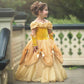 Fmyfwy Girls Belle Princess Dress Beauty And Beast Fancy Dress Up Outfits Halloween Christmas Wedding Birthday Gown W/Gloves Yel