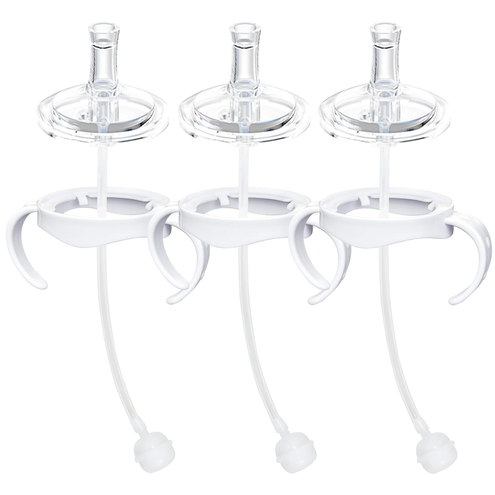Sippy Cup Conversion Kit Compatible with Philips Avent Natural Baby Bottles, Soft Straw top and Weighted Ball Sippy Cup Transiti