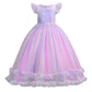 Myrisam Unicorn Costume Princess Birthday Pageant Party Halloween Cosplay Christmas Rainbow Tulle Fancy Dresses W/Headband Purpl
