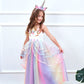 Unicorn Princess Dress Up Clothes For Little Girls - Costume, Jewelry And Headband (6-7 Years, Unicorn Princess 5C)