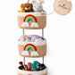 bizboost 3 Tier Hanging Cotton Rope Basket, Rainbow Theme, Wall Organiser for Toys, Accessories and Essentials
