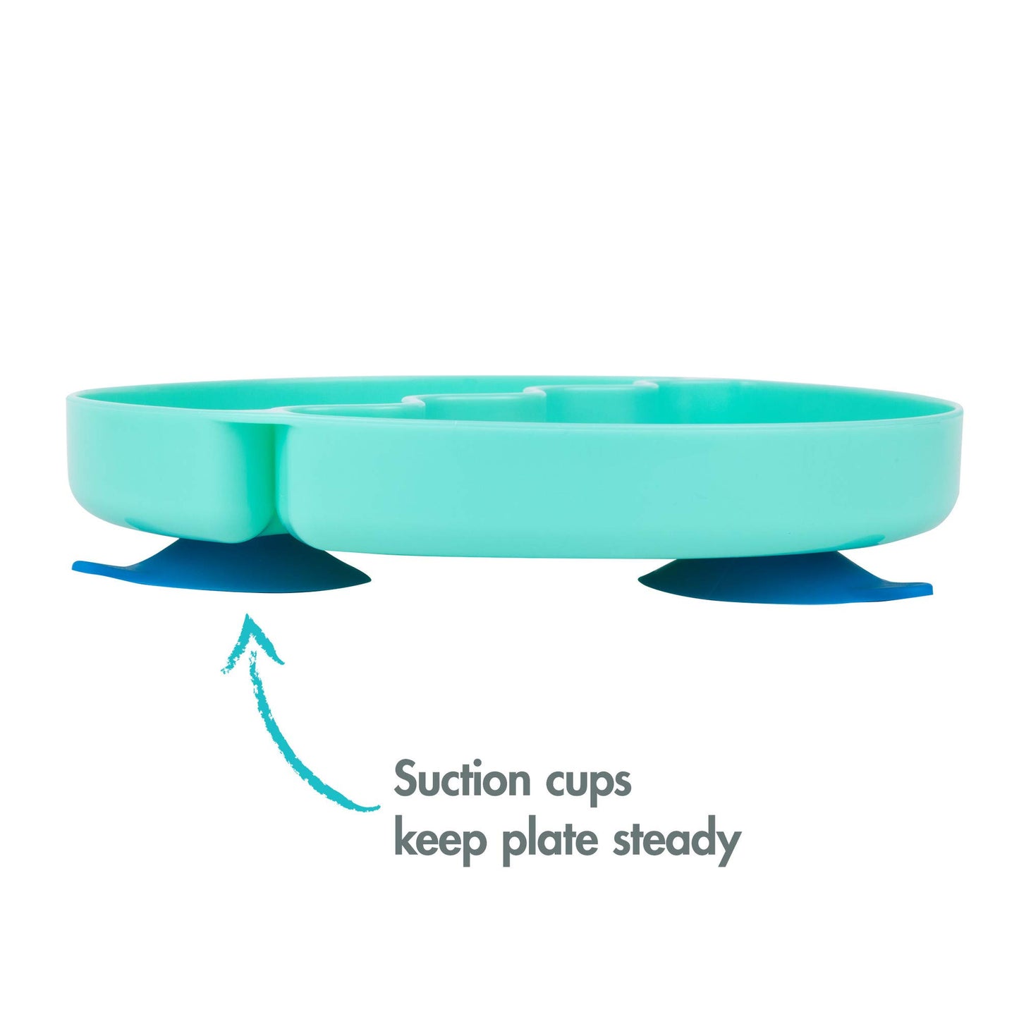 The First Years Pinkfong Baby Shark Divided Suction Plate- Dishwasher Safe Baby Plates With Suction Cups - Baby Feeding Essentia