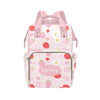 Workvalor Strawberry Personalized Diaper Bag with Custom Name - Custom Baby Tote Backpack for Mom, Unique Gift for New Parents, 