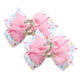 2 Pack 2nd Birthday Hair Bow for Baby Girls, Pink Hair Clips Hair Accessories for Girls 1 2 3 4 5 6 Years Birthday Confetti Ice 