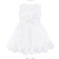 Lilax Baby Girl Newborn Christening Baptism Lace White Dress Gown 4 Piece Deluxe Set (White, 0-3 Months)