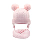 Duoyeree Toddler Winter Hat With Earflap Scarf Hood Thick Warm Kids Skull Cap For Baby Girls Boys