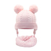 Duoyeree Toddler Winter Hat With Earflap Scarf Hood Thick Warm Kids Skull Cap For Baby Girls Boys