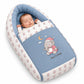 SHOPPOFOBIX 3 in 1 Baby Sleeping Bag & Carry Nest |100% Cotton Inner Fabric Washable & Foldable Baby Bedding Set forNew Born Ba