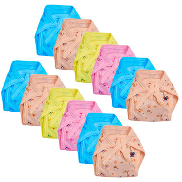 Bigbought New Born Baby Baby Boys And Baby Girls Nappy (Langot) (Cloth Diaper), Pack Of 12, Pure Organic Hosiery Cotton Soft Fab