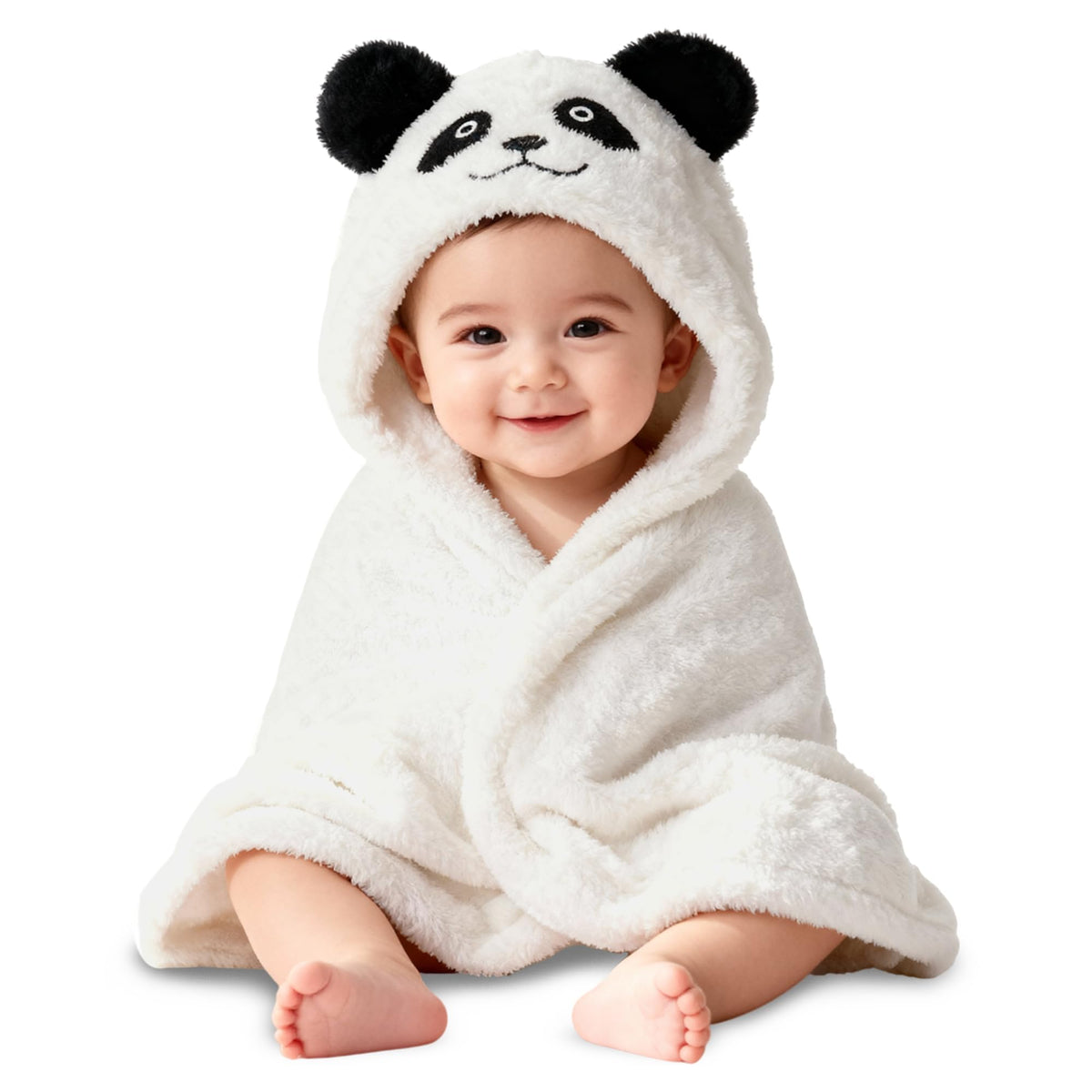 Oyo Baby Newborn 3In1 Swaddle Blanket With Animal Hood  Soft AllSeason Blanket For (012 Months, 84X80Cm), SkinFriendly, Wh