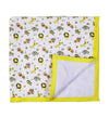 My Milestones 100% Cotton Muslin Baby Blanket  4 Layered (43x43 inches)  Zoo Print Yellow