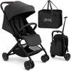 Jovial Lightweight Baby Stroller, Folding Travel Stroller with Reclining Seat, Canopy, 5-Point Safety Harness, Storage Basket, S