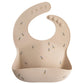 Mushie Silicone Baby Bib | Adjustable Fit Waterproof Bibs (Bees)