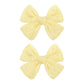 YanJie 2PCS Lace Hair Bow Clips 4 Bright Yellow Barrettes Bows with Rhinestone Baby Girl Hair Accessories for Infant Toddler Kid