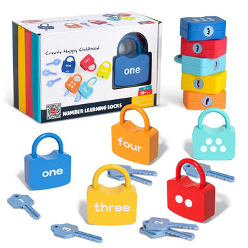 YYDeek Montessori Toys for 3 Year Old, Preschool Activities Toys Games for Toddler, Lock & Key Counting Toys for Toddlers, Math 