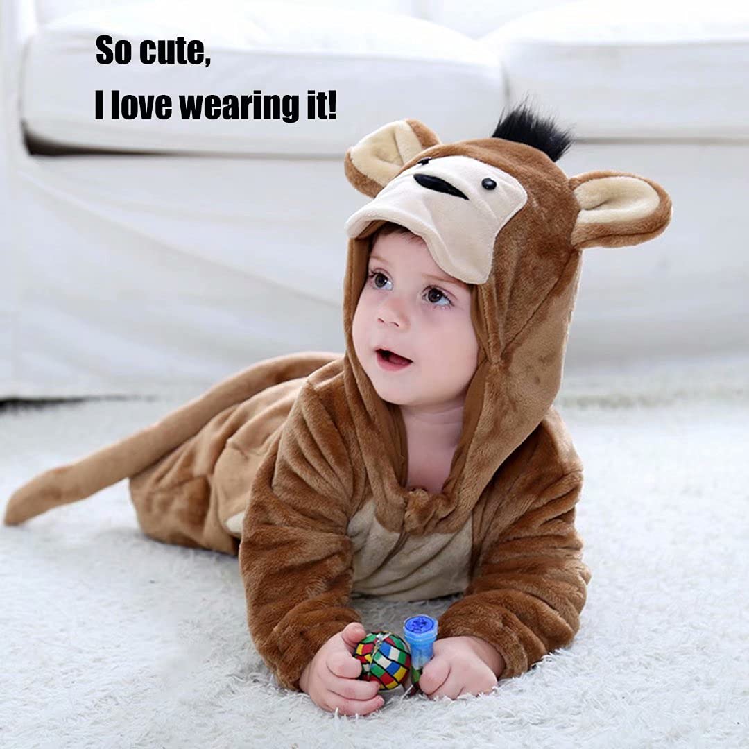 Abtshu Baby Monkey Costume Toddler Halloween Dress Up Outfit 12-18Months