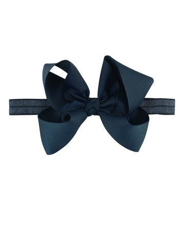 Rufflebutts Girls Navy Bow Headband - One Size