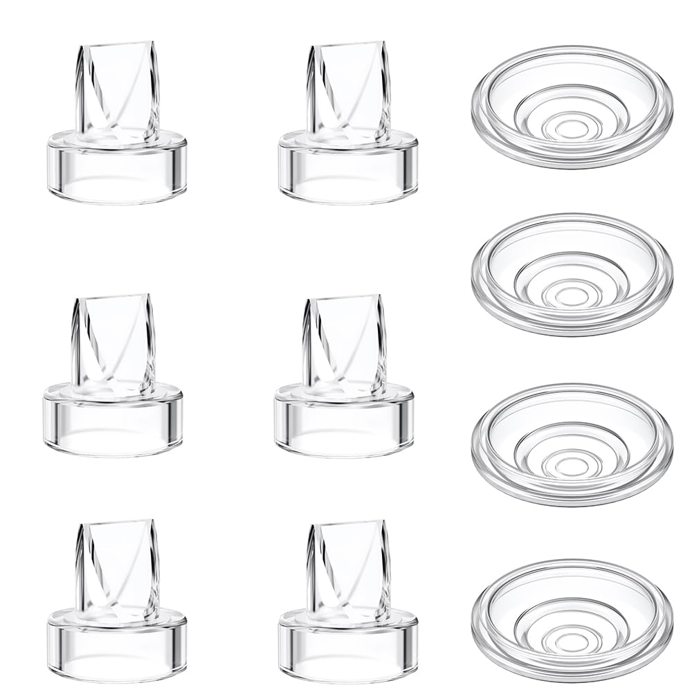6pcs Duckbill Valves and 4pcs Silicone Diaphragm Compatible with Momcozy S12 Pro/S9 Pro Wearable Breast Pump Accessories,Mom Coz