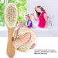 Hair Brushes Baby Head Brush, Kids Soft Goat Hair Comb Wood Infant Massage Scrub Tool Newborn Shower Registry Gift, Wooden Baby