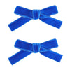 Cute 3.2' Royal Blue Assorted Velvet Bow Hair Clips For Baby Girls, Toddlers, Kids, And Teens - 2 Pack