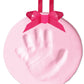 Tiny Ideas Diy Baby'S Print Handprint Or Footprint Keepsake No Bake Ornament With Ribbon, Baby Girl Nursery D  Cor, Pink
