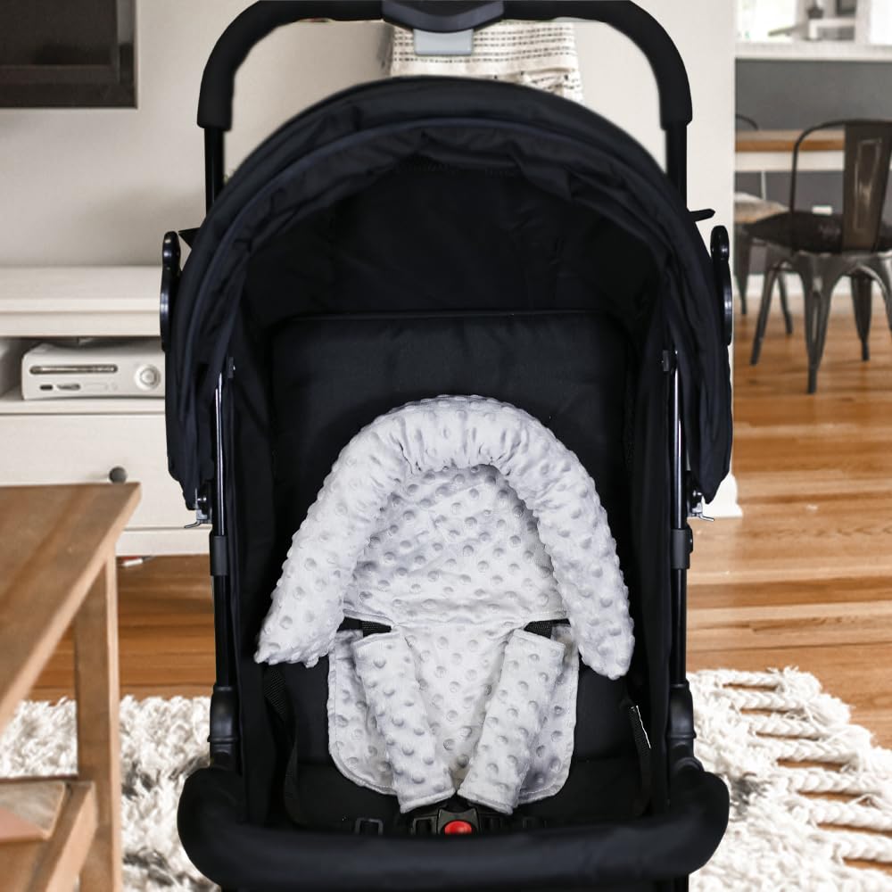 Baby Carseat Headrest And Strap Covers,Baby Carseat Head Support & Carseat Neck Cover,Infant Head Support Pillow, Toddler Headre
