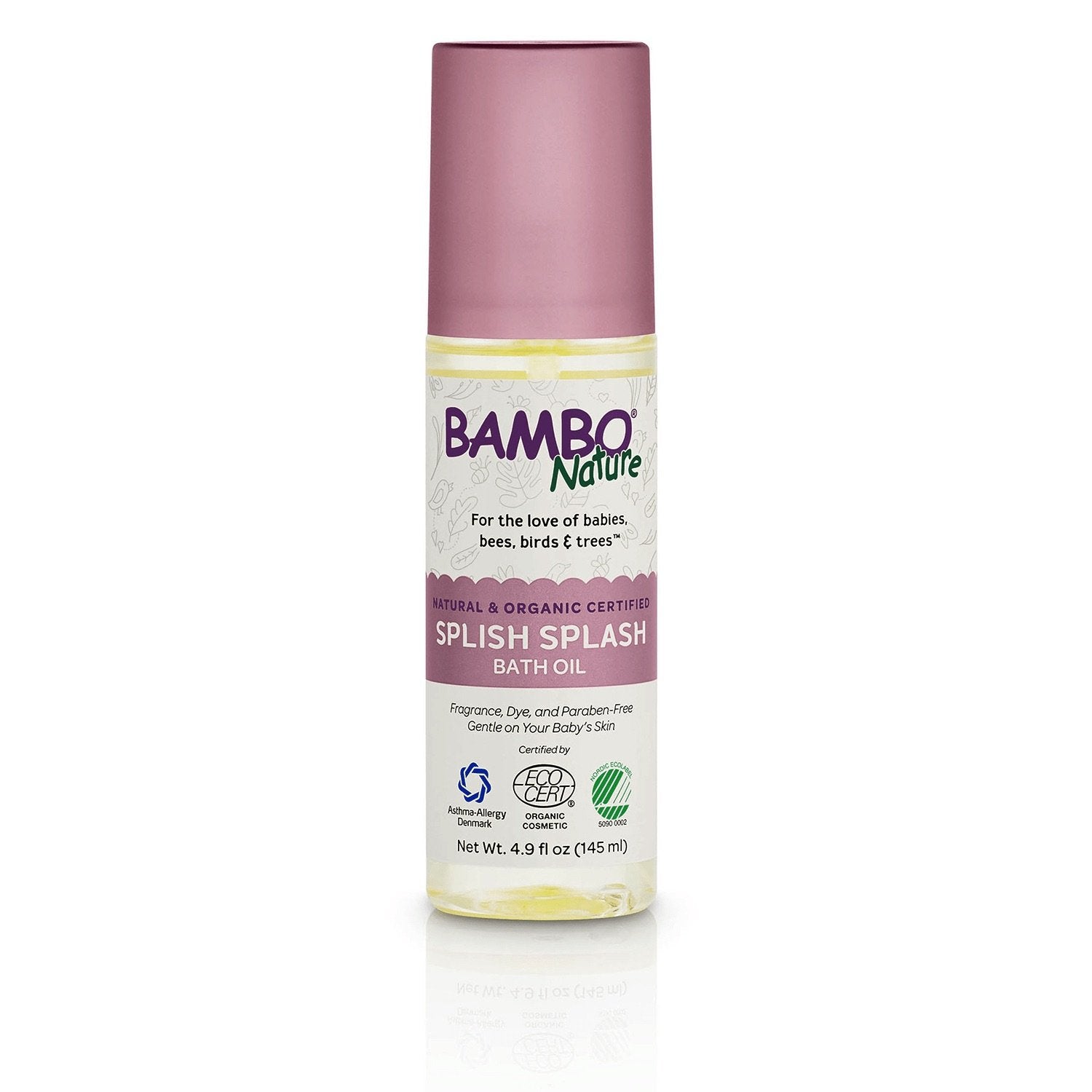 Bambo Nature Splish Splash Bath Oil, 4.9 fl oz Bottle, 1 Count