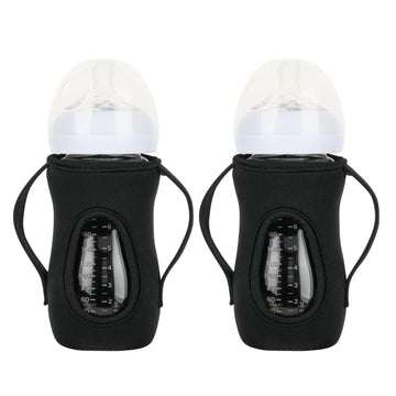 Glass Baby Bottle Sleeve Covers - Reusable Insulator for Improved Heat/Cold Retention, Moisture Neoprene Holder for 8 oz Philips