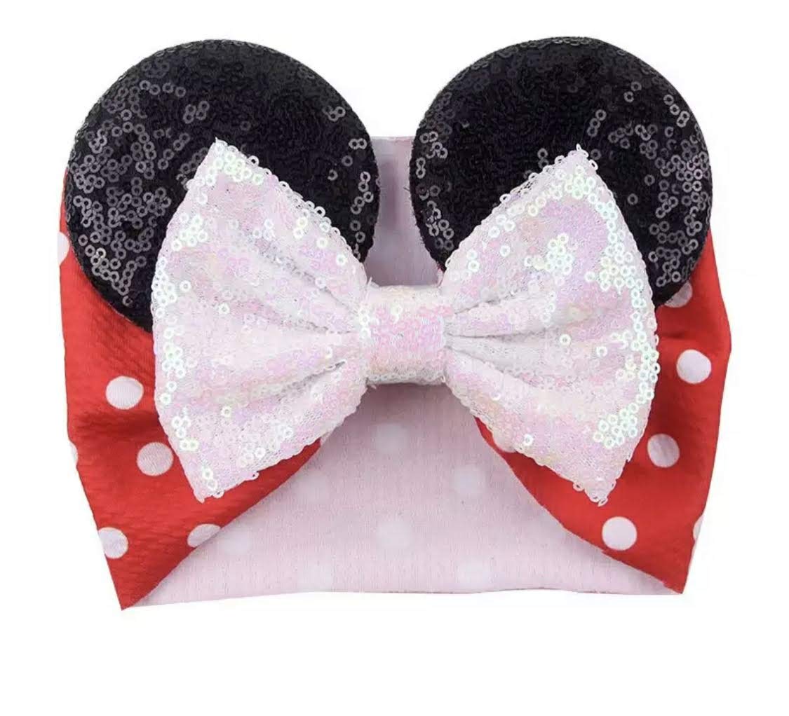 Clgift Minnie Ears Baby/Toddler Headband, Minnie Baby Ears, Minnie Ears Baby Headband, Toddler Headband (Minnie)