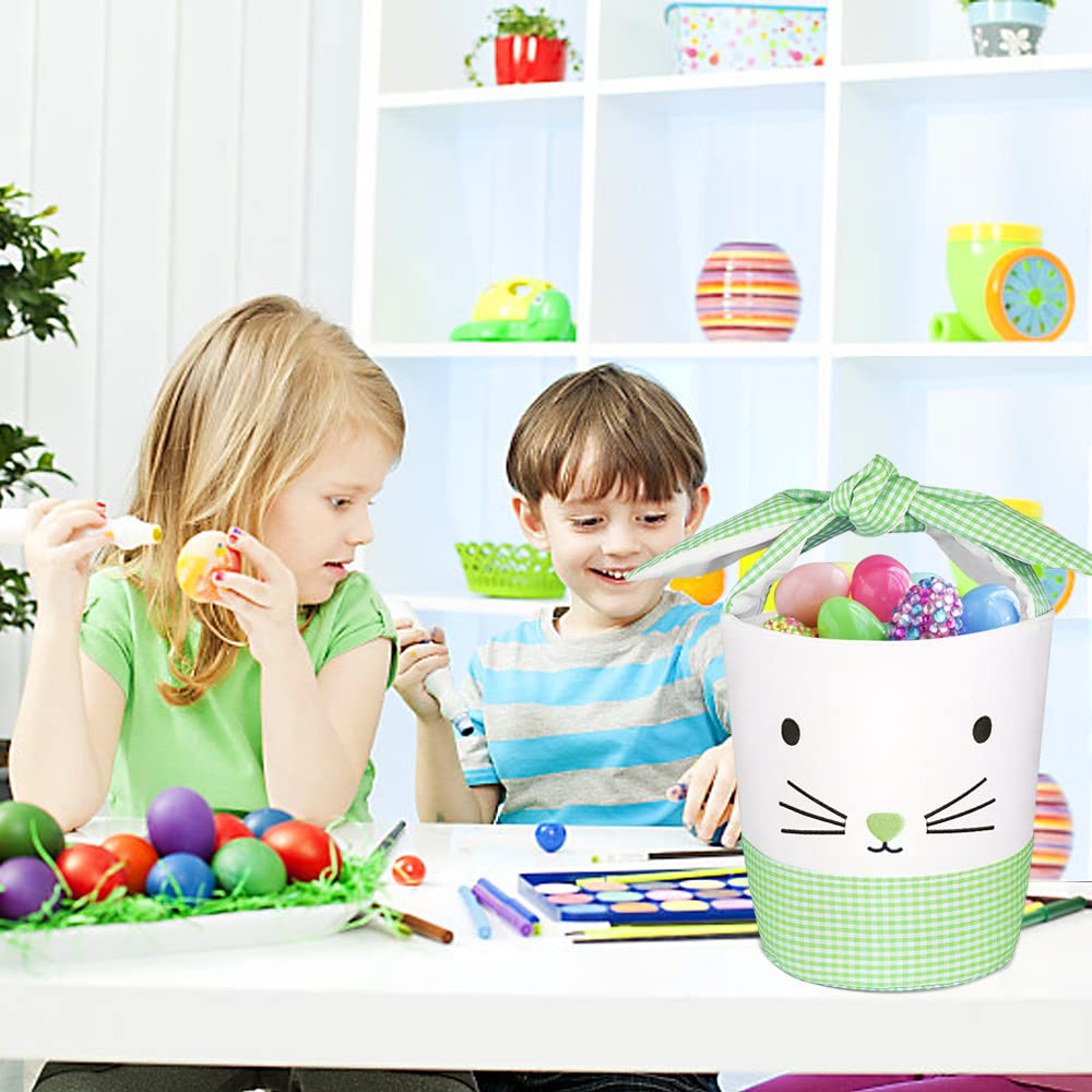 4 Pack Easter Bunny Basket Bags Gift Basket Easter Bag Bunny Ear Bag Tote Bag For Egg Hunting Candy And Gifts Carry Bucket (East