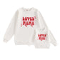 Aiwpstoin Mommy and Me Valentines Day Outfit Long Sleeve Crewneck Sweatshirt Pullover Family Matching Shirt Mama Baby Clothes (W