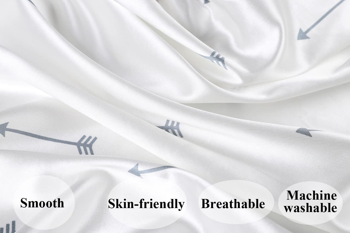 Satin Nursing Pillow Cover Set 2 Pack Ultra Soft Silk Compatible With Boppy Pillow For Breastfeeding Pillow Protect For Baby Hai