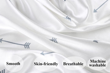 Satin Nursing Pillow Cover Set 2 Pack Ultra Soft Silk Compatible With Boppy Pillow For Breastfeeding Pillow Protect For Baby Hai