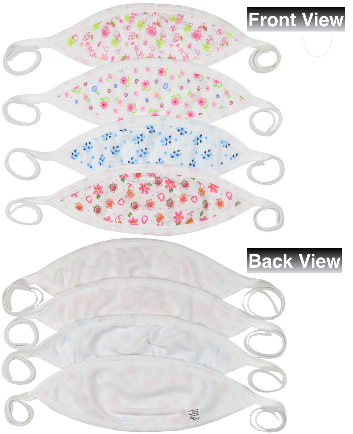 Tobeinstyle Babies' 4-Pack Comfortable Newborn Baby Belly Binder - Girl - One Size