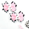 Birthday Hair Clips For Baby Girls - 2Pc Cow Print Bow With White Number Hair Clips For 2Nd Birthday Baby Bow Party Decorations