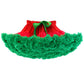 Baby Girls Tutu Skirt Princess Fluffy Soft Chiffon Ballet Birthday Party Pettiskirt Red-Green S