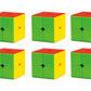 Speed Cube 2x2 Set of 6 Pack, Stickerless, Anti-POP Structure Speed Cubes, Party Toys Puzzle Cubes for Kids, All Ages, Suitable 