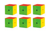 Speed Cube 2x2 Set of 6 Pack, Stickerless, Anti-POP Structure Speed Cubes, Party Toys Puzzle Cubes for Kids, All Ages, Suitable 