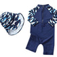 Yober Baby Boys Kids Swimsuit One Piece Toddlers Zipper Bathing Suit Swimwear With Hat Rash Guard Surfing Suit Upf 50+ Fba Navy,