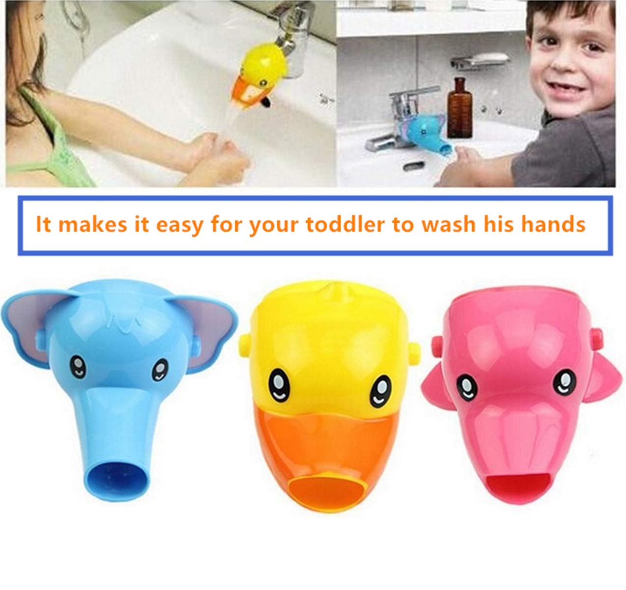 Ogifchen Baby And Children'S Faucet Extension Faucet Guide Sink Extender Long Water Hand Washing Device Water Diverter (3 Packs