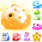 Bath Toys, 8 Pcs Light Up Floating Rubber Animal Toys Set, Flashing Color Changing Light in Water, Baby Infants Kids Toddler Chi