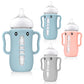 3 Pack Cute Silicone Sleeves With Handles For Avent Natural Glass Baby Bottles - Anti Breakage Holder, Compatible With Philips A