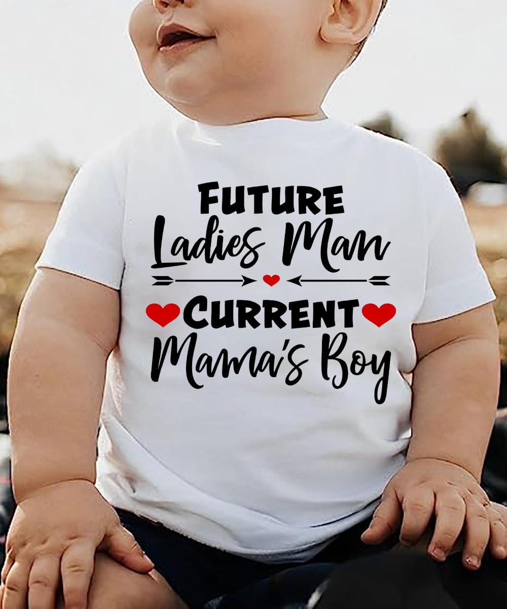 Toddler Boy Valentine'S Day T Shirt Cute Lover Boy Shirt Kids Funny Letter Print Valentine'S Day Shirts Tops (1-2T, White3)