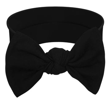 Babygiz Baby Girl Headbands-Infant,Toddler Cotton Handmade Hairbands With Bows Child Hair Accessories (Black)