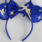 Clgift Princess Minnie Ears,Pick Your Color, Flower Minnie Ears, Floral Minnie Ears, Purple Sparkle Mouse Ears (Peter Pan Flight
