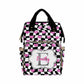Customized School Bag With Name, Large Capacity Waterproof Diaper Bag, Personalized Monogram Nappy Backpack With Thermal Pockets