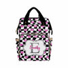 Customized School Bag With Name, Large Capacity Waterproof Diaper Bag, Personalized Monogram Nappy Backpack With Thermal Pockets